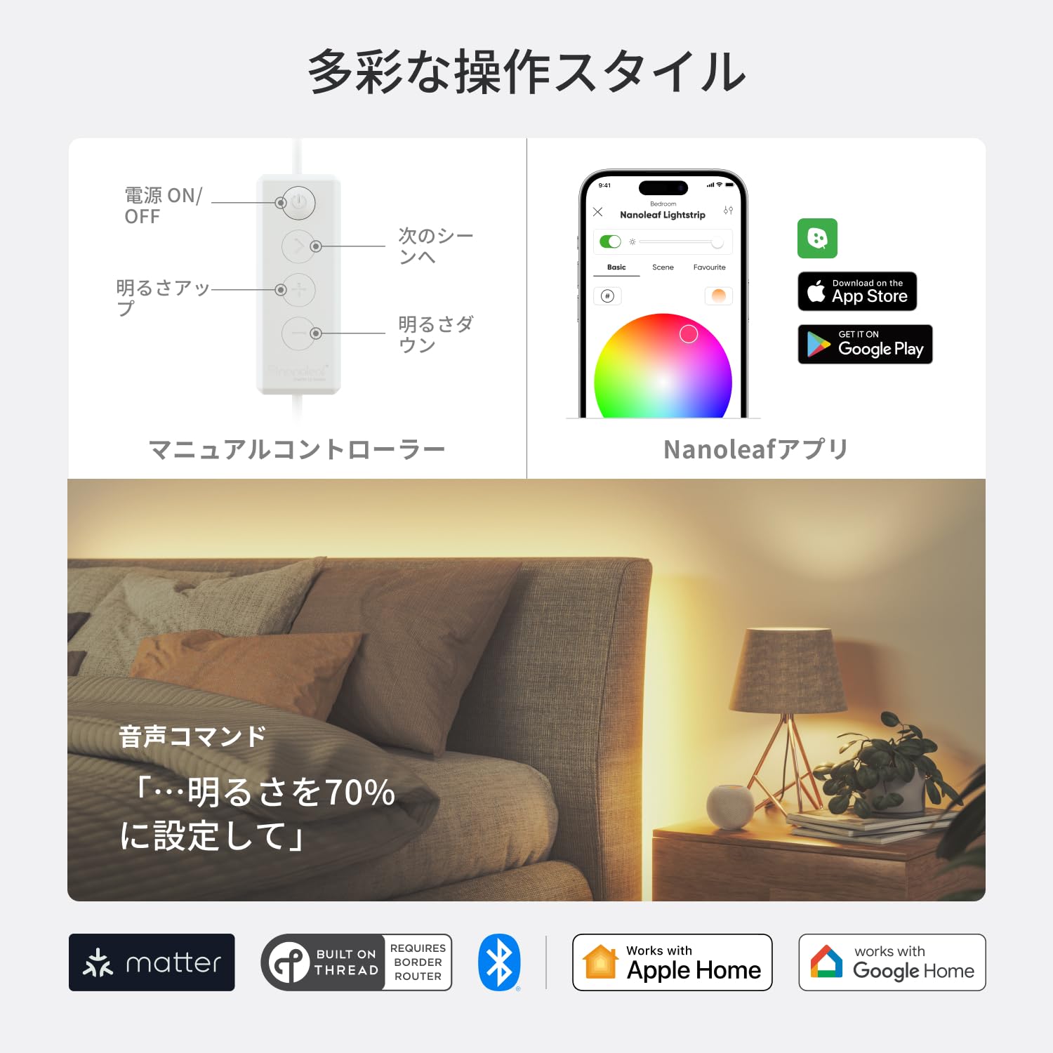 Amazon.co.jp: Nanoleaf(ナノリーフ) Essentials Lightstrip